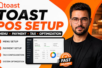 setup toast pos menu payment tax and restaurant system