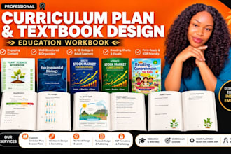 design, format educational workbook, curriculum plan, textbook, kdp book cover