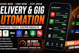 create doordash bot, uber bot, amazon flex bot and auto grabber bot
