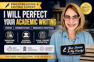 professionally proofread and edit your thesis, dissertation or research proposa