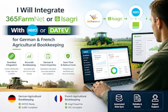 integrate 365farmnet or isagri with xero or datev for agricultural bookkeeping