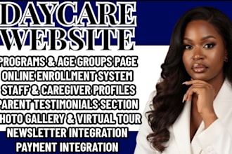 daycare website preschool website childcare website kindergarten website