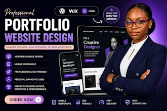 personal portfolio website design on carrd  wix wordpress website landing page