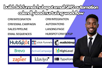 build clickfunnels hubspot email SMS automation calendly lead nurturing workflow