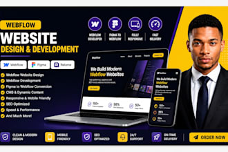 design webflow website, figma to webflow, webflow cms, animations developer