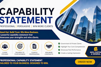 design capability statement for government contracts and bids