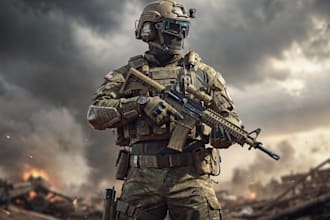 draw military character design