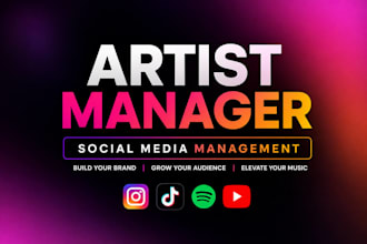be your music artist social media manager and artist manager