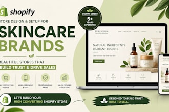setup shopify store design for skincare brands and beauty ecommerce shopify SEO