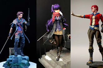 3d print and paint miniature painting anime figure warhammer 3d resin printing