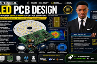 led pcb design, high power led lighting schematic, mcu control board, bom gerber