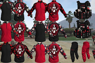 create custom fivem clothing, kuttes mc, mc vest, biker clothing fivem gang vest