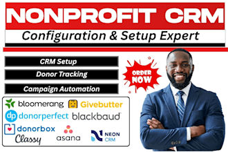 setup bloomerang donorperfect blackbaud asana givebutter donorbox neoncrm classy