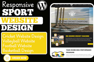 build fantasy sport website for football, cricket , volleyball,basketball league