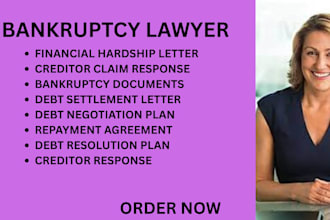assist with insolvency matters, debt settlement and financial recovery cases
