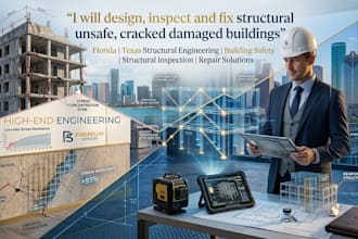 design, inspect and fix structural unsafe, cracked damaged buildings in florida