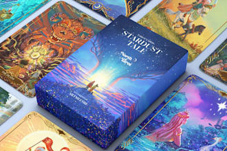 design oracle card tarot card tcg lcg vintage art syle playmat playing card game