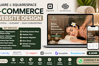 do square squarespace online store landing page website design redesign bug fix