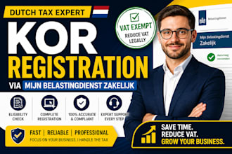 register your dutch kor scheme via mijn belastingdienst zakelijk