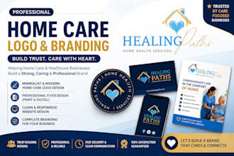 home care logo, home care website home care brochure, home care flyer