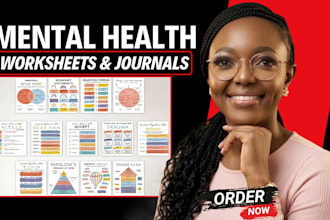 create self help ebooks, mental health workbooks, guided journals and worksheets