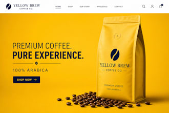 design a high converting private label coffee shopify store for your brand