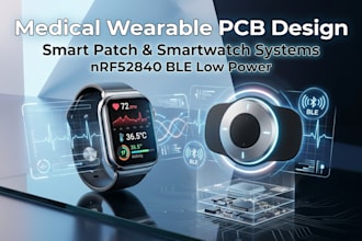 design medical wearable and smart patch pcb with nrf52840