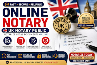 notarize UK US online notary legal documents usps 1583 UK notary public poa
