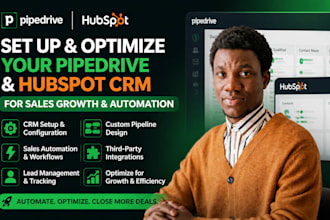 set up and optimize your pipedrive hubspot CRM for sales growth and automation