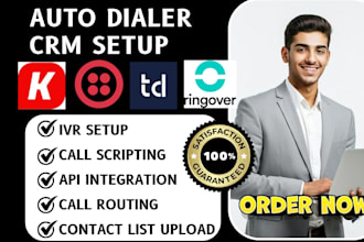 setup auto dialer crm twilio ringover kixie talkdesk dialpad aircall convoso