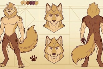 make furry reference sheet fursona ref sheet character design anthro ref sheet