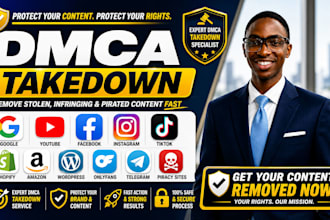 perform fast and legal dmca takedowns for your copyrighted content