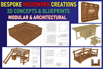 design custom woodworking plans DIY for furniture, carpentry, shed for project