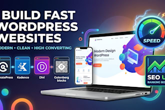 design generatepress, kadence, gutenberg or divi blocks website with wordpress