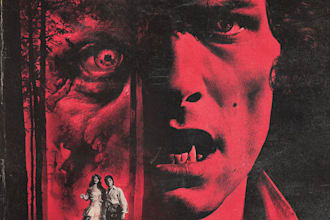 paint retro horror book cover, album cover art, movie poster