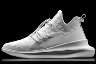 create a custom 3d shoe or sneaker model with stl and obj files