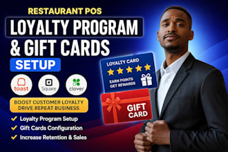 set up loyalty program and gift cards for toast, square and clover pos