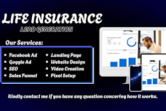 insurance leads life insurance leads health insurance iul insurance logo design