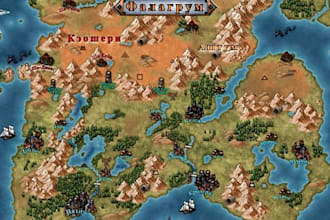 do dnd fantasy map illustration rpg cartography hand drawn city battle map art