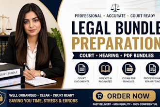 create legal bundle, hearing bundle, court documents, PDF bundle for your case