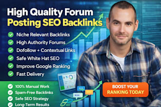 do manual niche relevant high quality forum backlinks pos