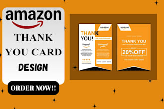 design eye catching amazon insert cards for your product