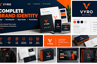 design logo brand identity, brand style guide, branding kit and brand guidelines