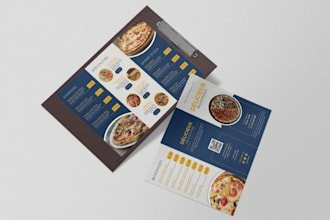 design a professional and editable restaurant food menu
