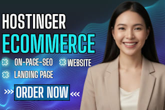 build hostinger ecommerce hostinger website redesign SEO hostinger landing page