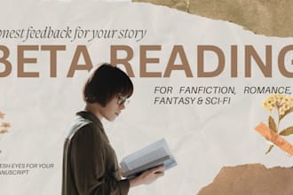 honest beta reading feedback for romance, fantasy and fanfic