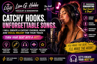 create a catchy chorus, hook and vocal melody for your edm, pop or dance track
