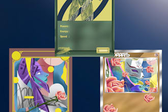 create unique card game illustration