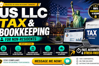 do US llc tax filing, bookkeeping and compliance for non residents