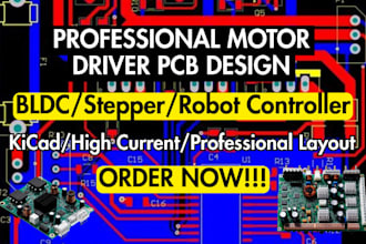 design motor driver pcb bldc stepper robot controller board